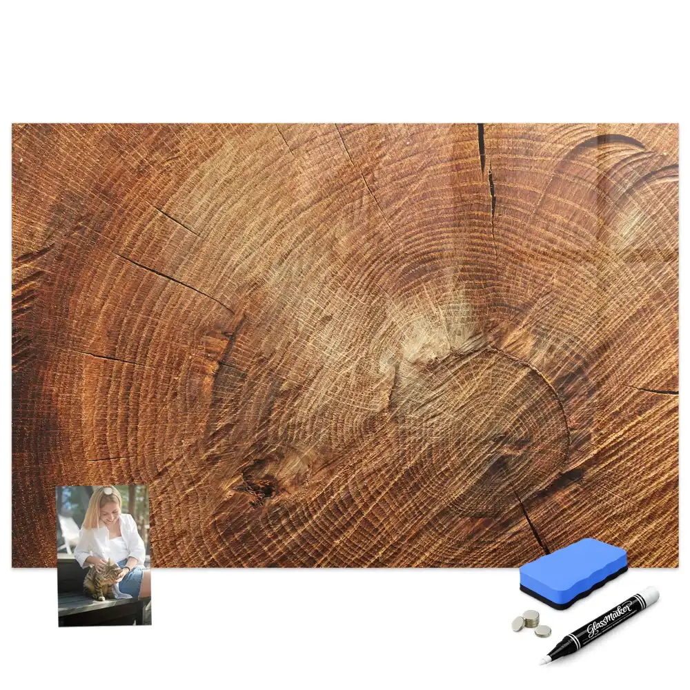 Tableau magnétique à dessiner motif tronc d'arbre ancien