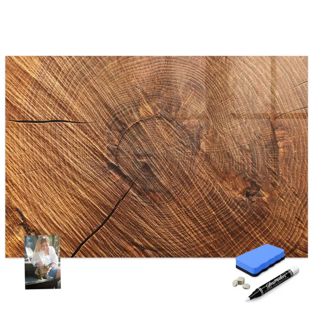 Tableau magnétique décoratif en bois avec feutre