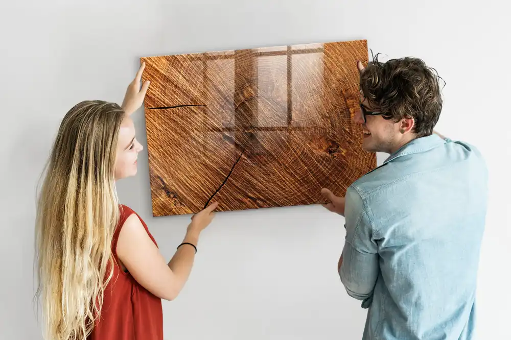 Tableau magnétique décoratif en bois avec feutre