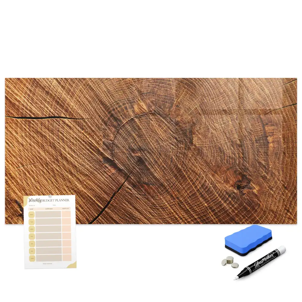 Tableau magnétique décoratif en bois avec feutre