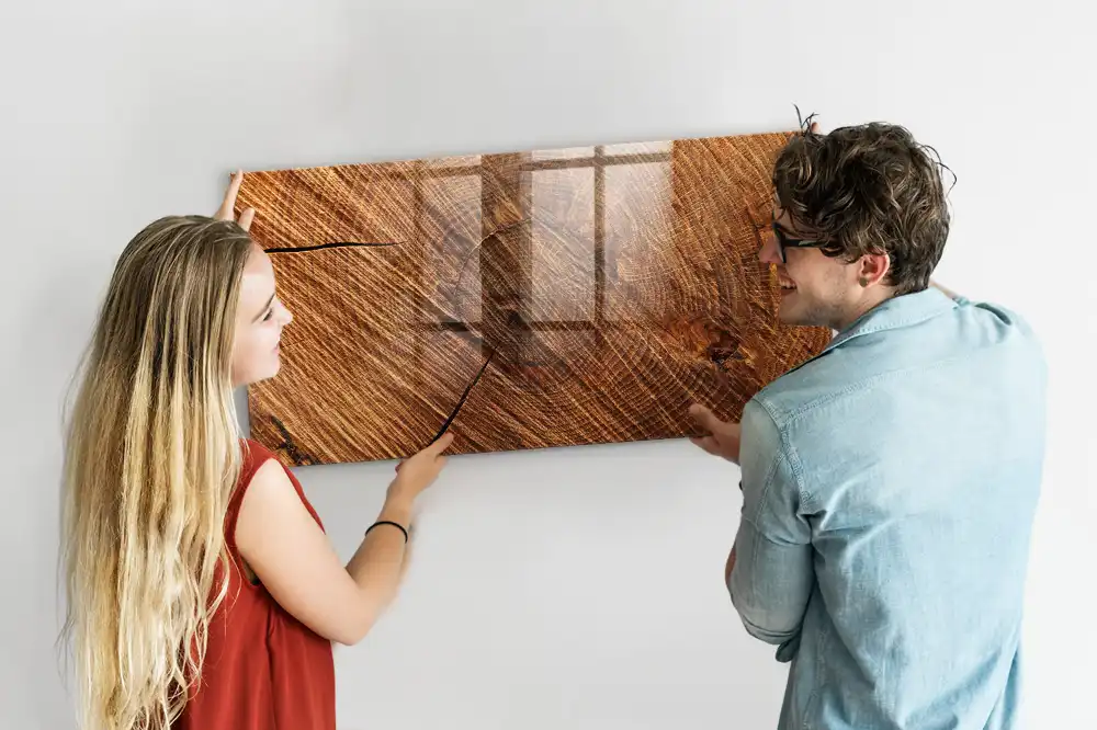 Tableau magnétique décoratif en bois avec feutre