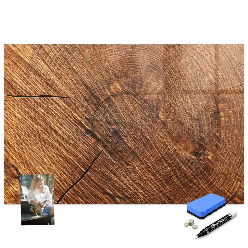Tableau magnétique décoratif en bois avec feutre