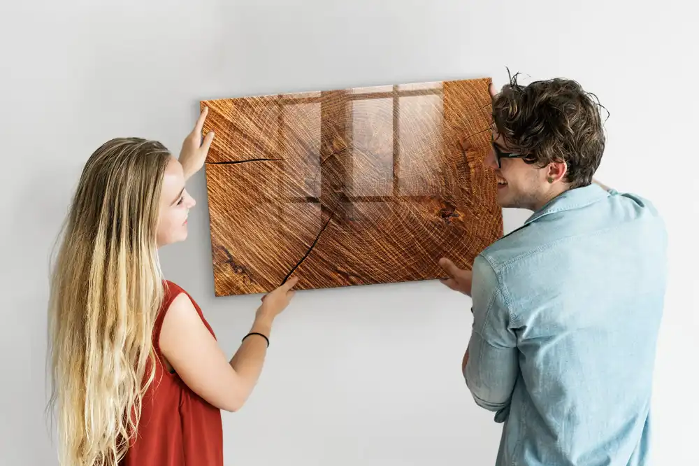 Tableau magnétique décoratif en bois avec feutre