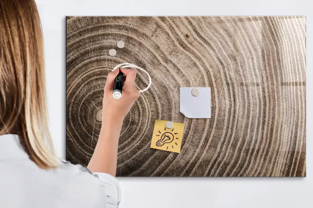 Tableau magnétique à dessiner en forme de morceau de tronc