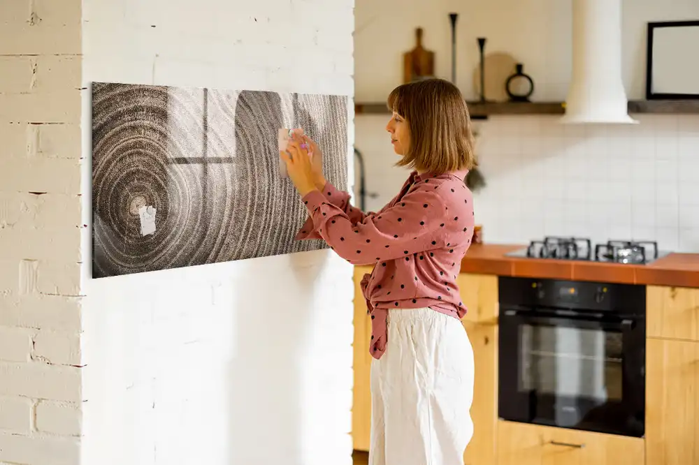 Tableau magnétique à dessiner en forme de morceau de tronc