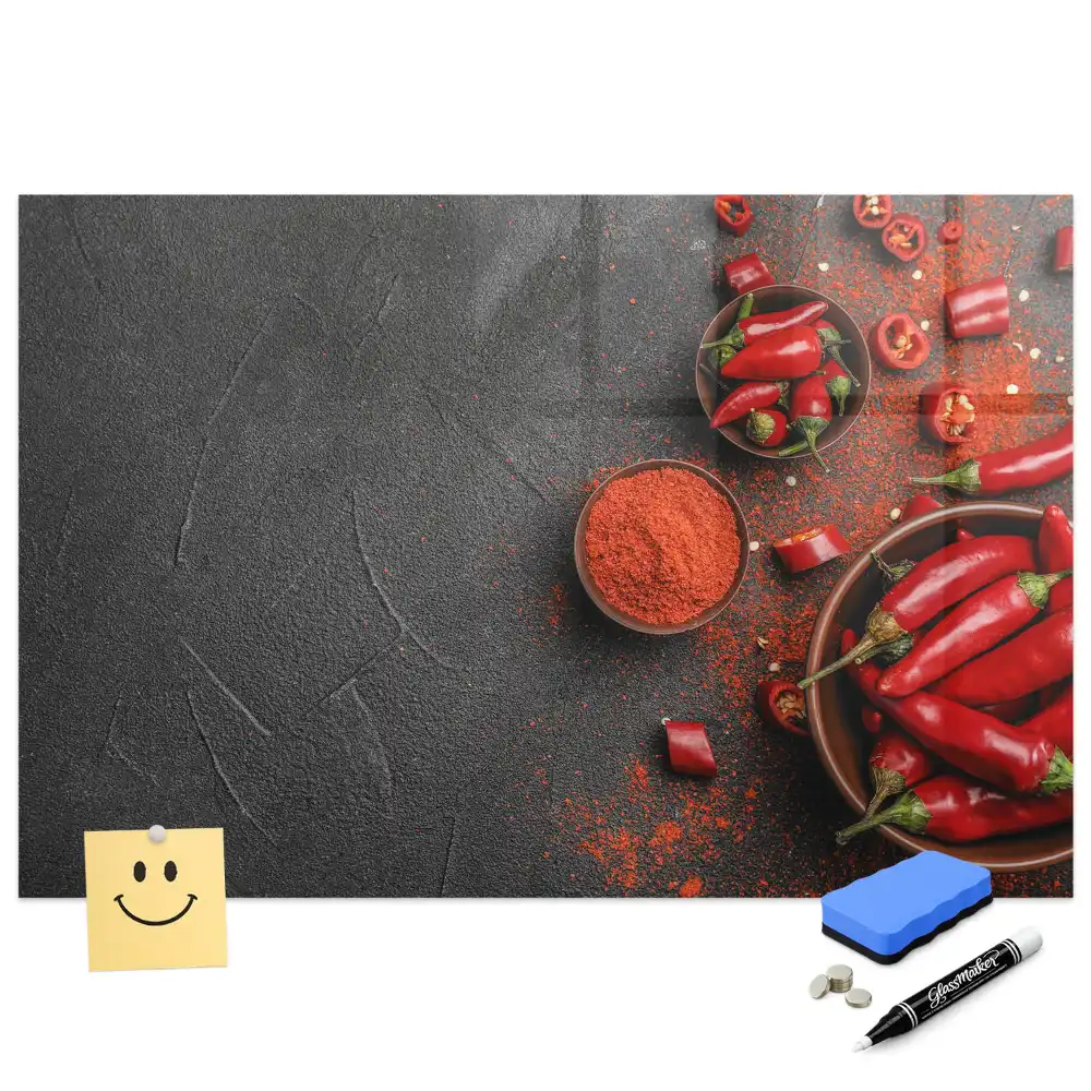Tableau magnétique pour dessin motif piments forts
