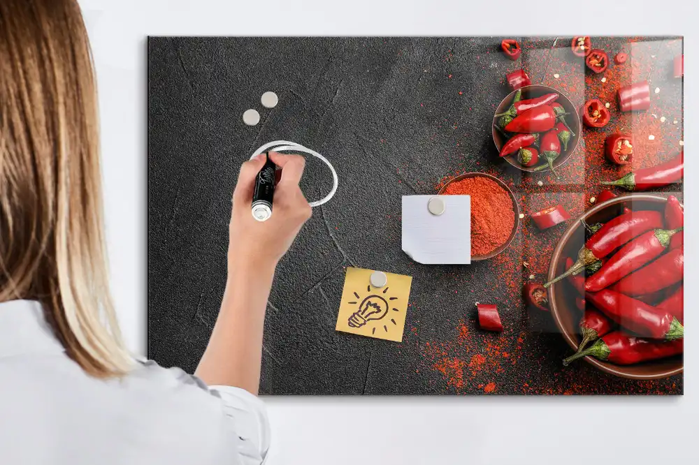 Tableau magnétique pour dessin motif piments forts