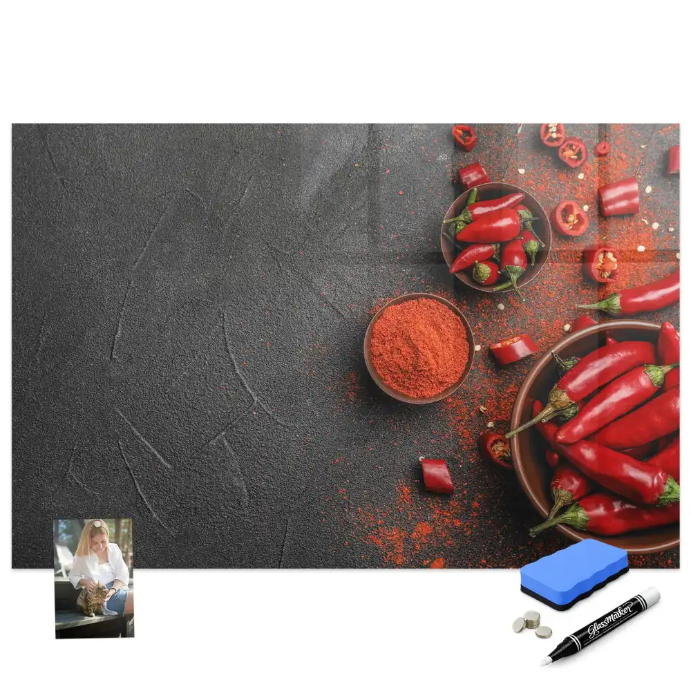Tableau magnétique pour dessin motif piments forts