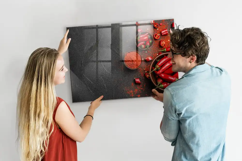 Tableau magnétique pour dessin motif piments forts