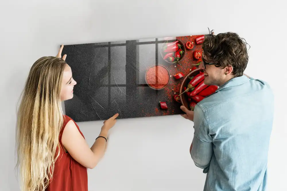 Tableau magnétique pour dessin motif piments forts