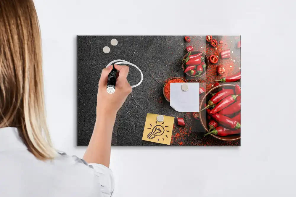 Tableau magnétique pour dessin motif piments forts