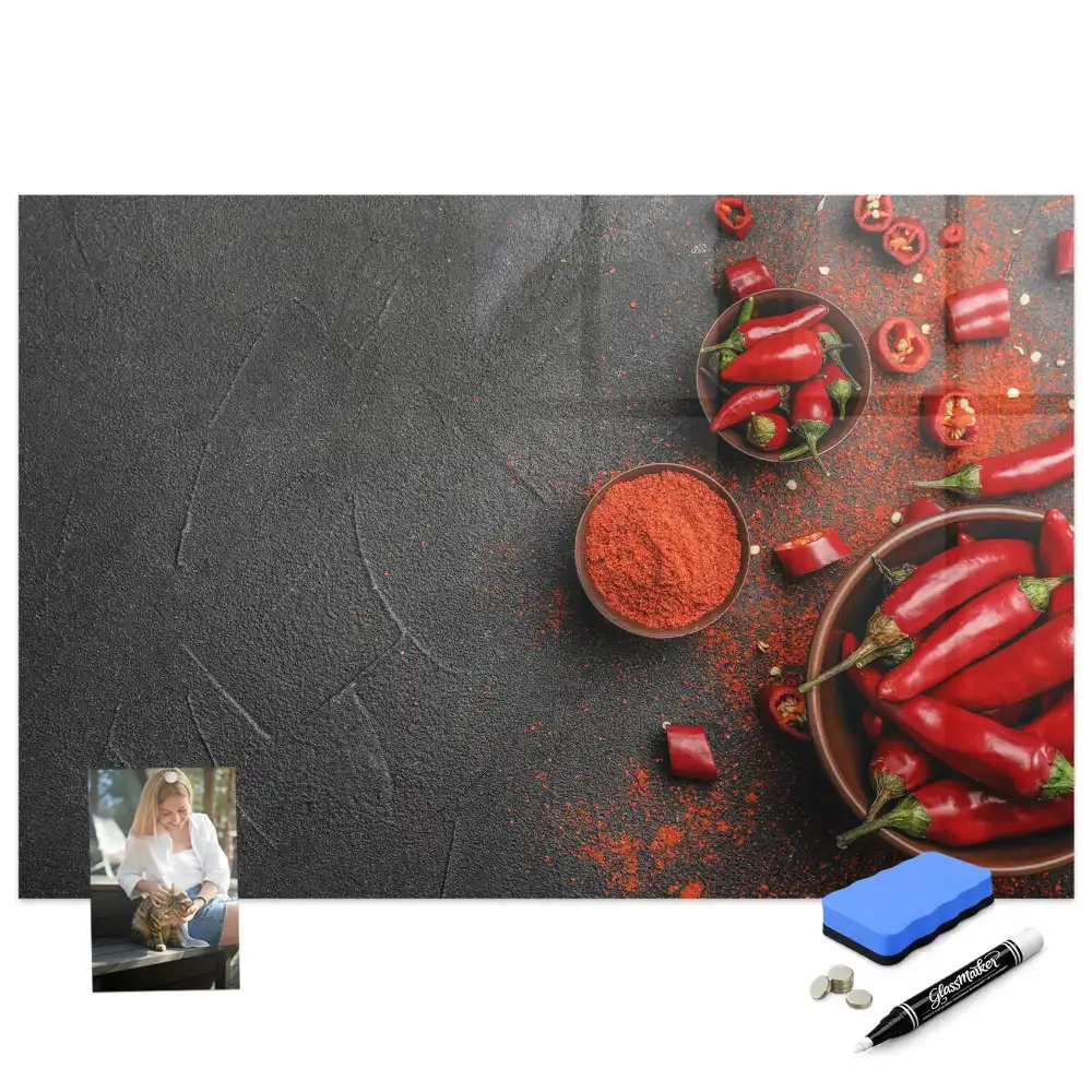 Tableau magnétique pour dessin motif piments forts