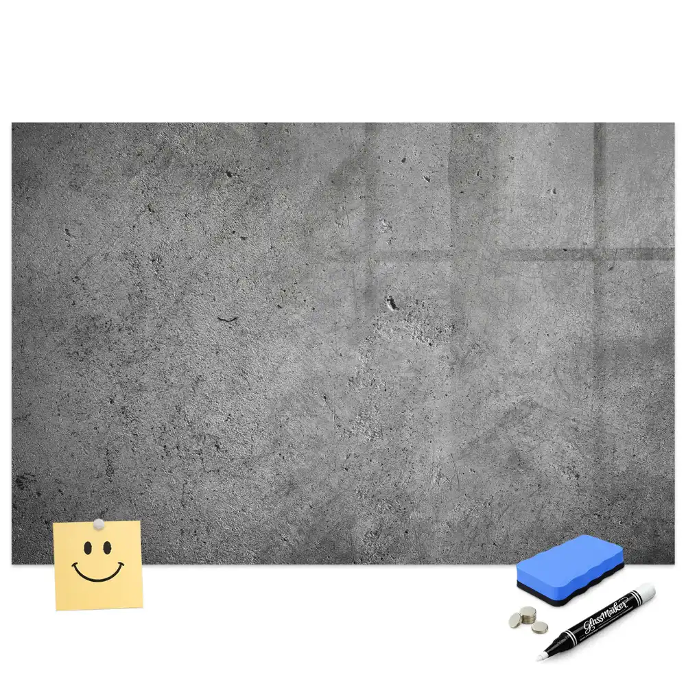 Tableau magnétique à dessiner motif béton industriel