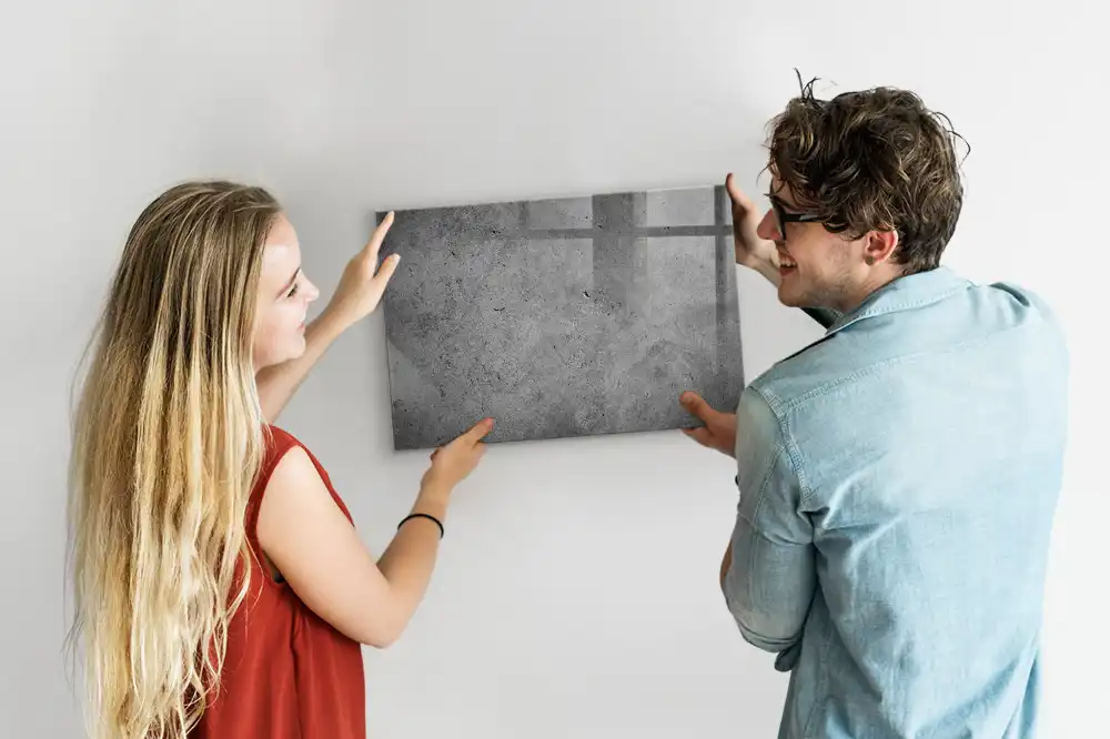 Tableau magnétique à dessiner motif béton industriel