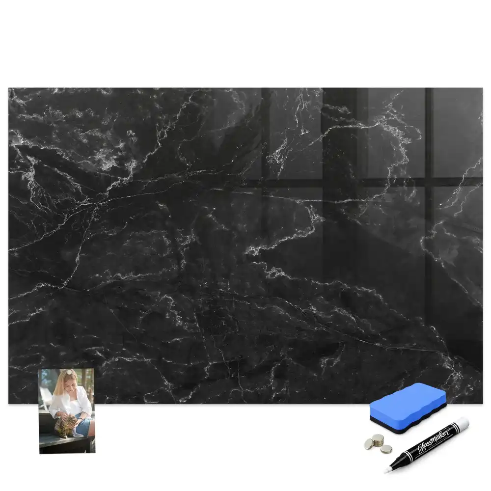 Tableau magnétique à dessiner effet granit foncé