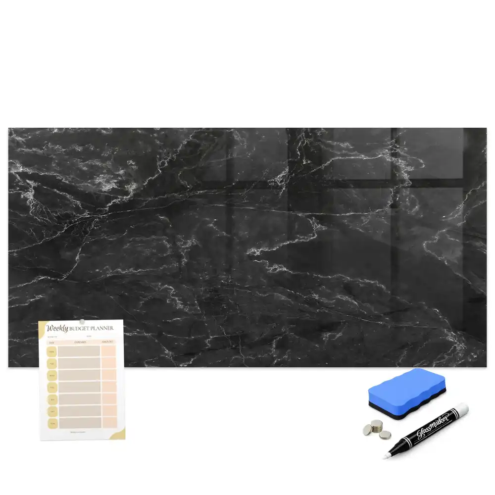 Tableau magnétique à dessiner effet granit foncé