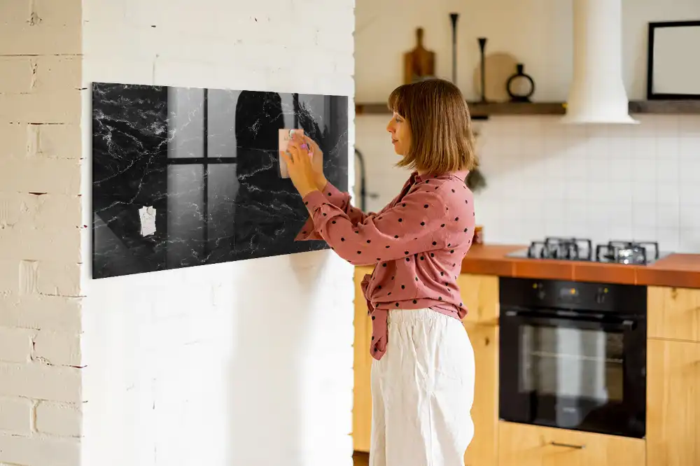 Tableau magnétique à dessiner effet granit foncé