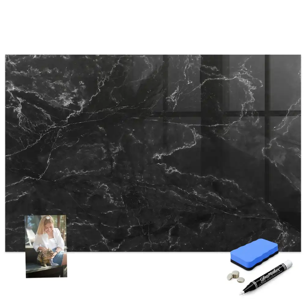 Tableau magnétique à dessiner effet granit foncé