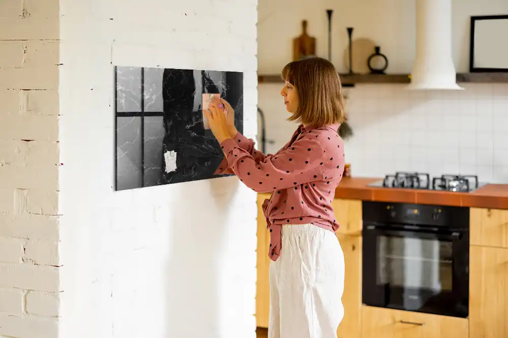 Tableau magnétique à dessiner effet granit foncé