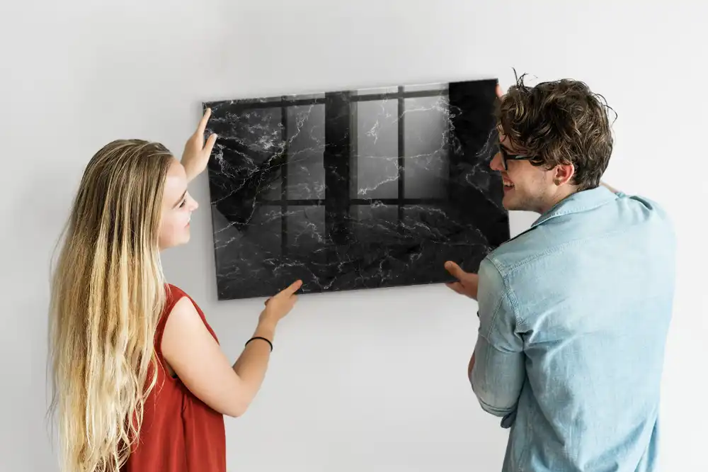 Tableau magnétique à dessiner effet granit foncé