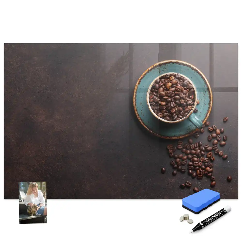 Tableau magnétique avec feutre café aromatique