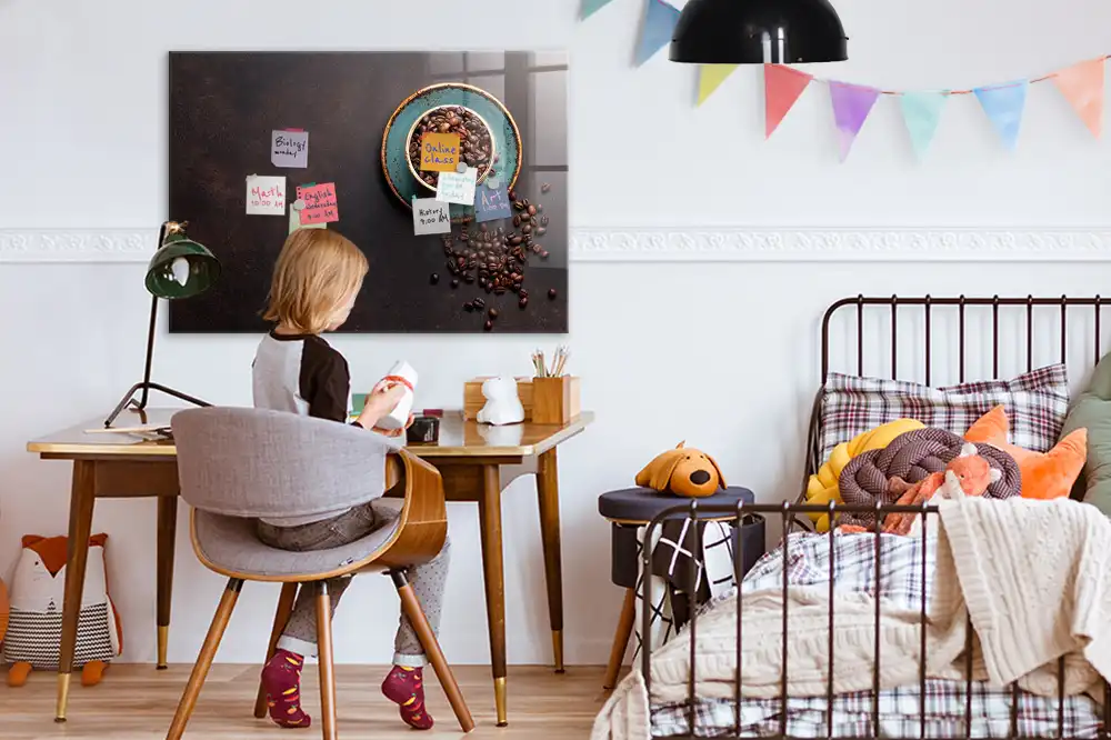 Tableau magnétique avec feutre café aromatique