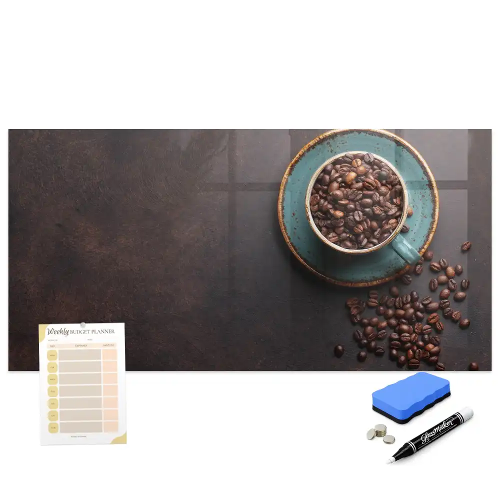 Tableau magnétique avec feutre café aromatique