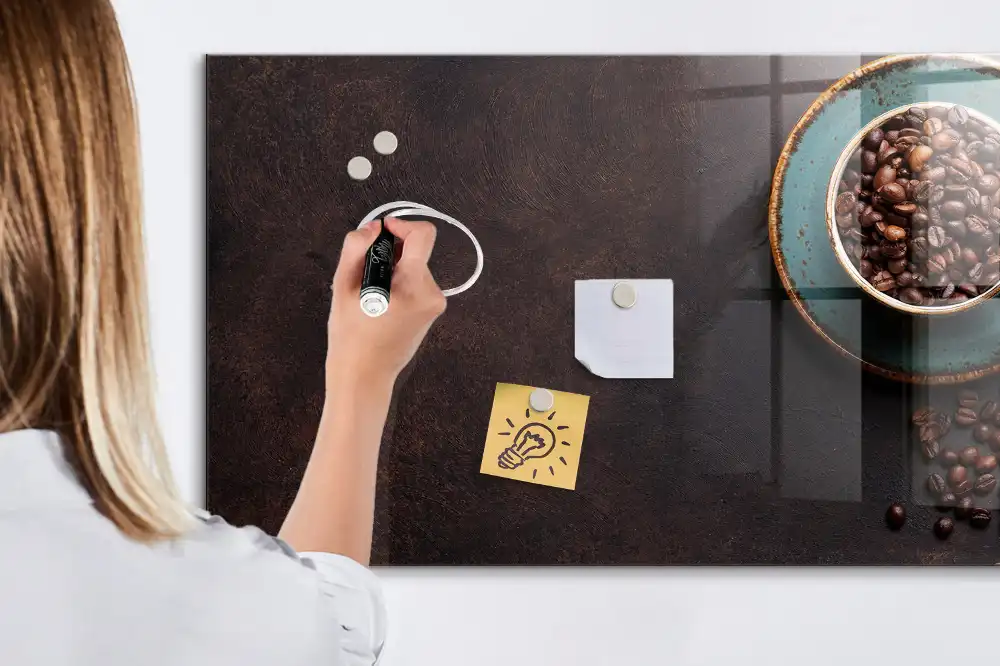 Tableau magnétique avec feutre café aromatique