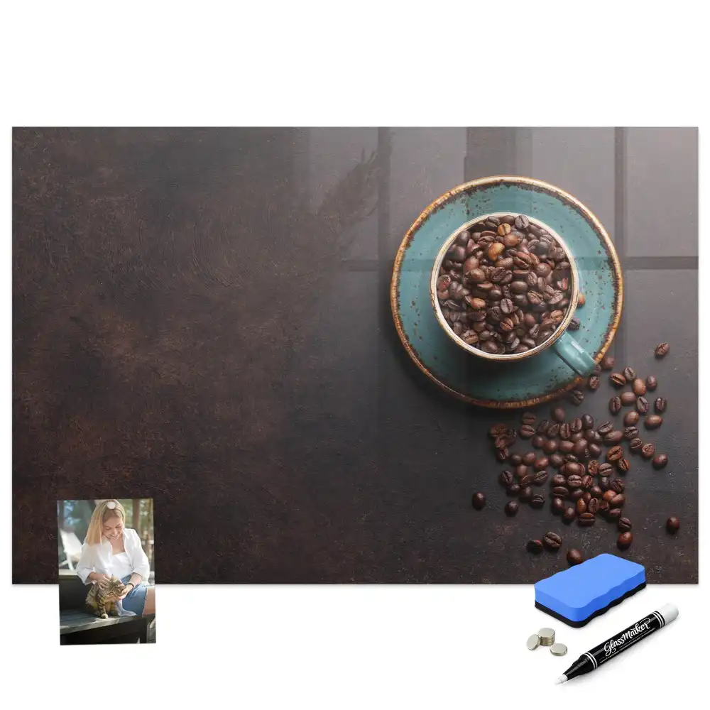 Tableau magnétique avec feutre café aromatique