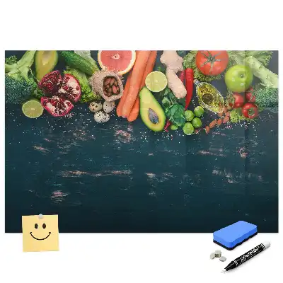 Tableau magnétique pour dessin motif légumes frais