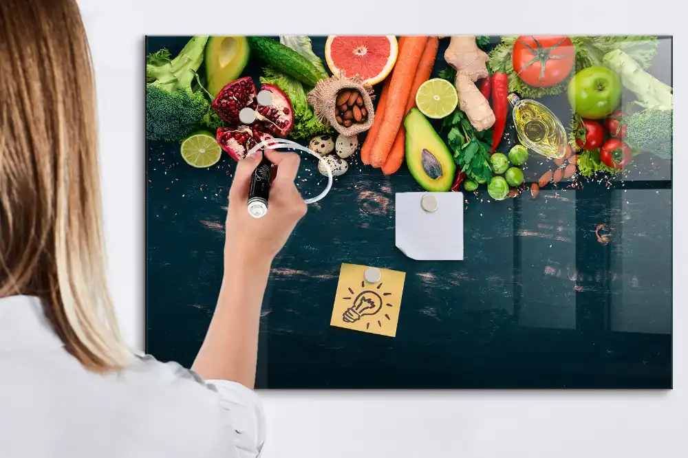 Tableau magnétique pour dessin motif légumes frais
