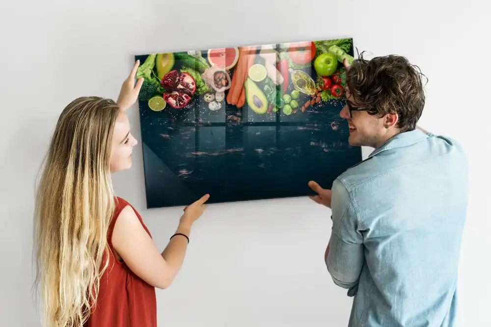 Tableau magnétique pour dessin motif légumes frais