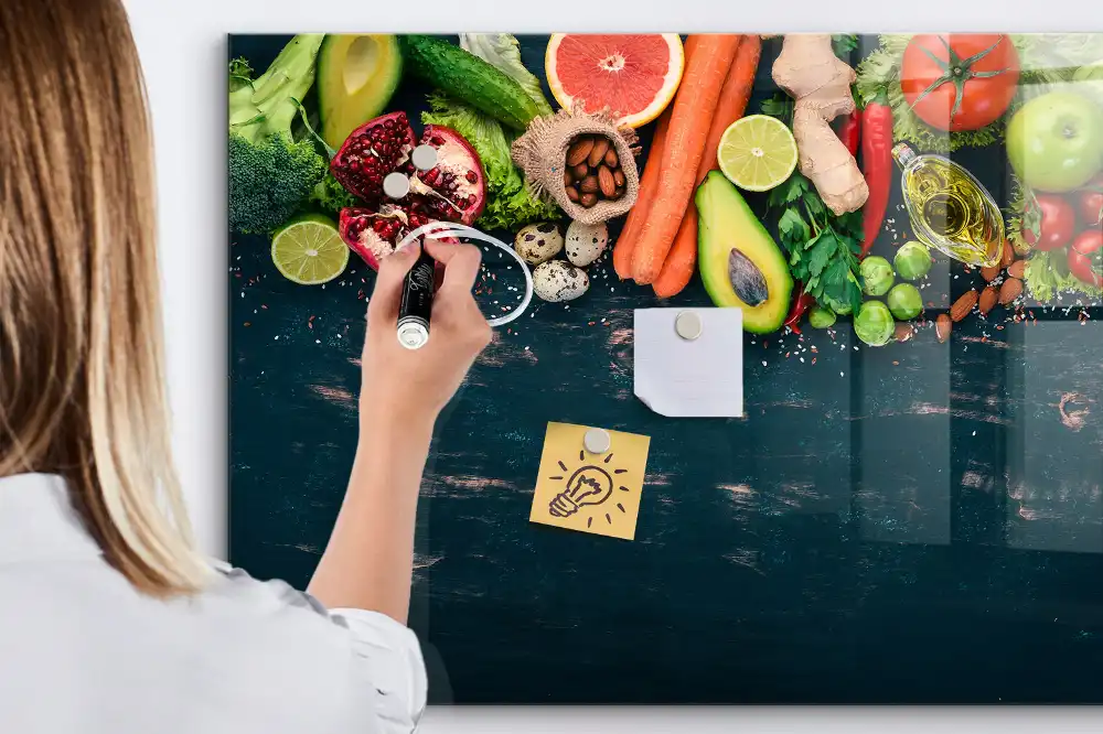 Tableau magnétique pour dessin motif légumes frais