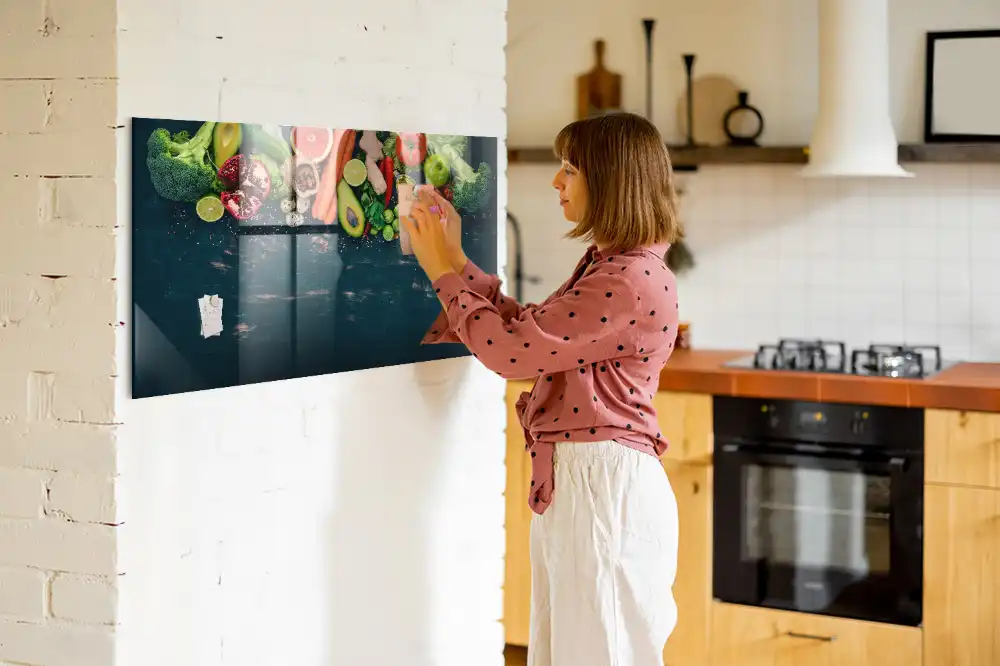 Tableau magnétique pour dessin motif légumes frais