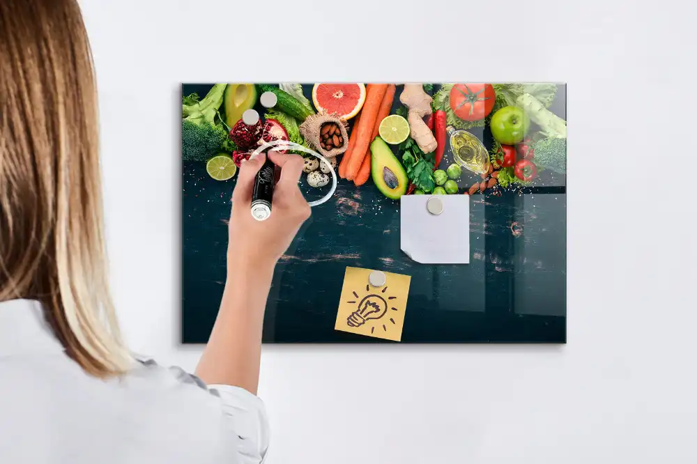 Tableau magnétique pour dessin motif légumes frais
