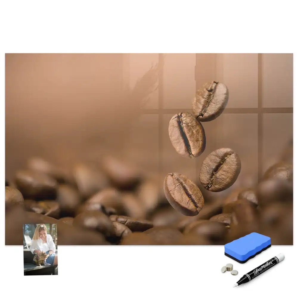 Tableau magnétique avec feutre caféine torréfiée