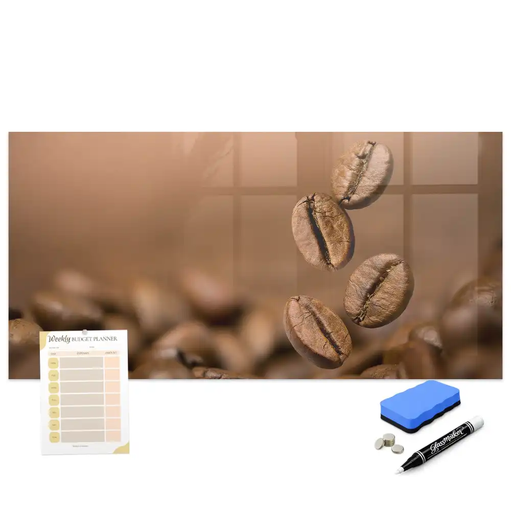 Tableau magnétique avec feutre caféine torréfiée