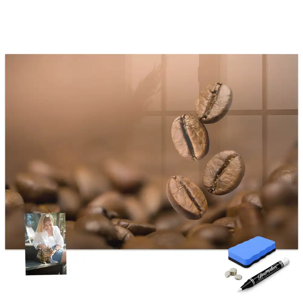 Tableau magnétique avec feutre caféine torréfiée