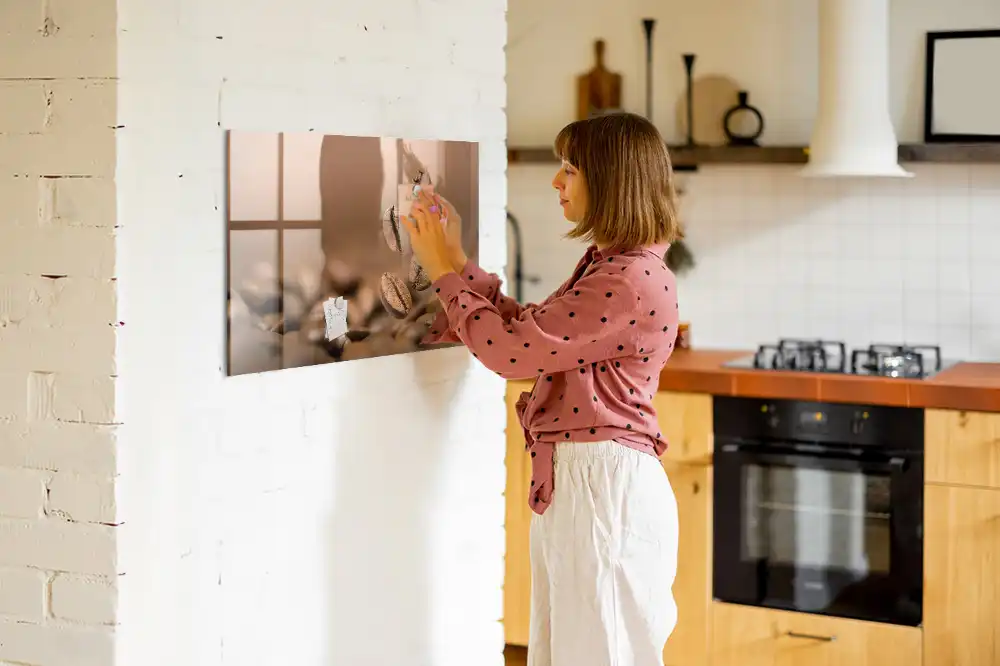 Tableau magnétique avec feutre caféine torréfiée