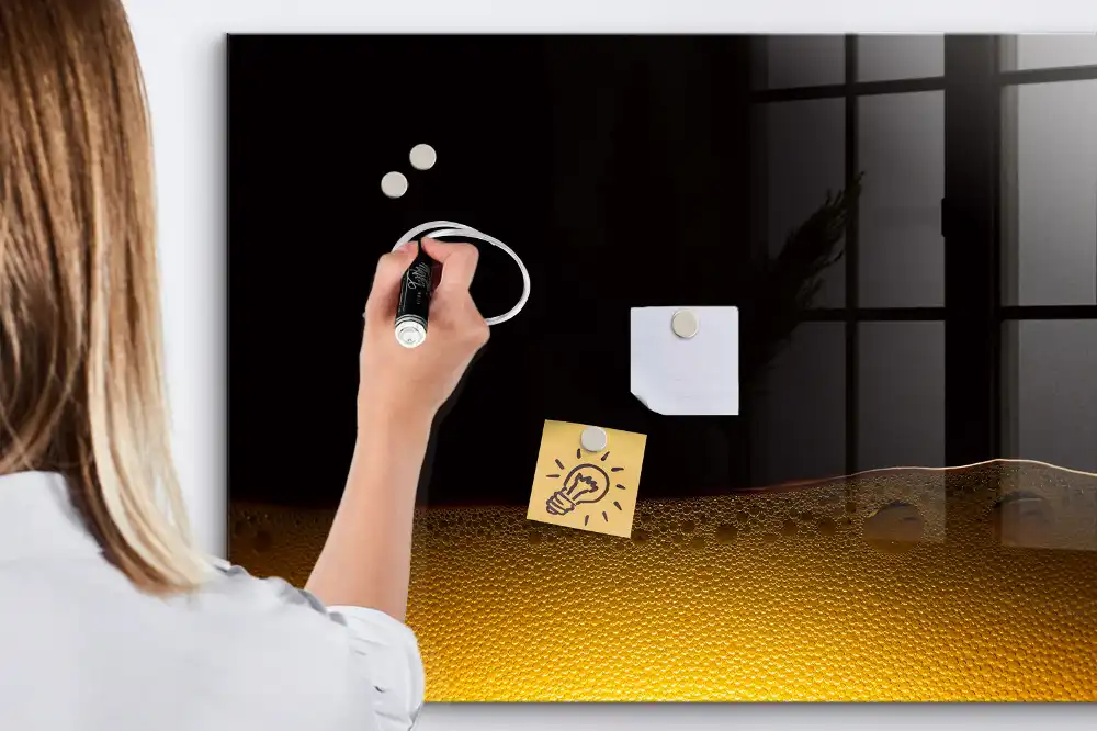 Tableau magnétique pour dessin motif jus d'orange