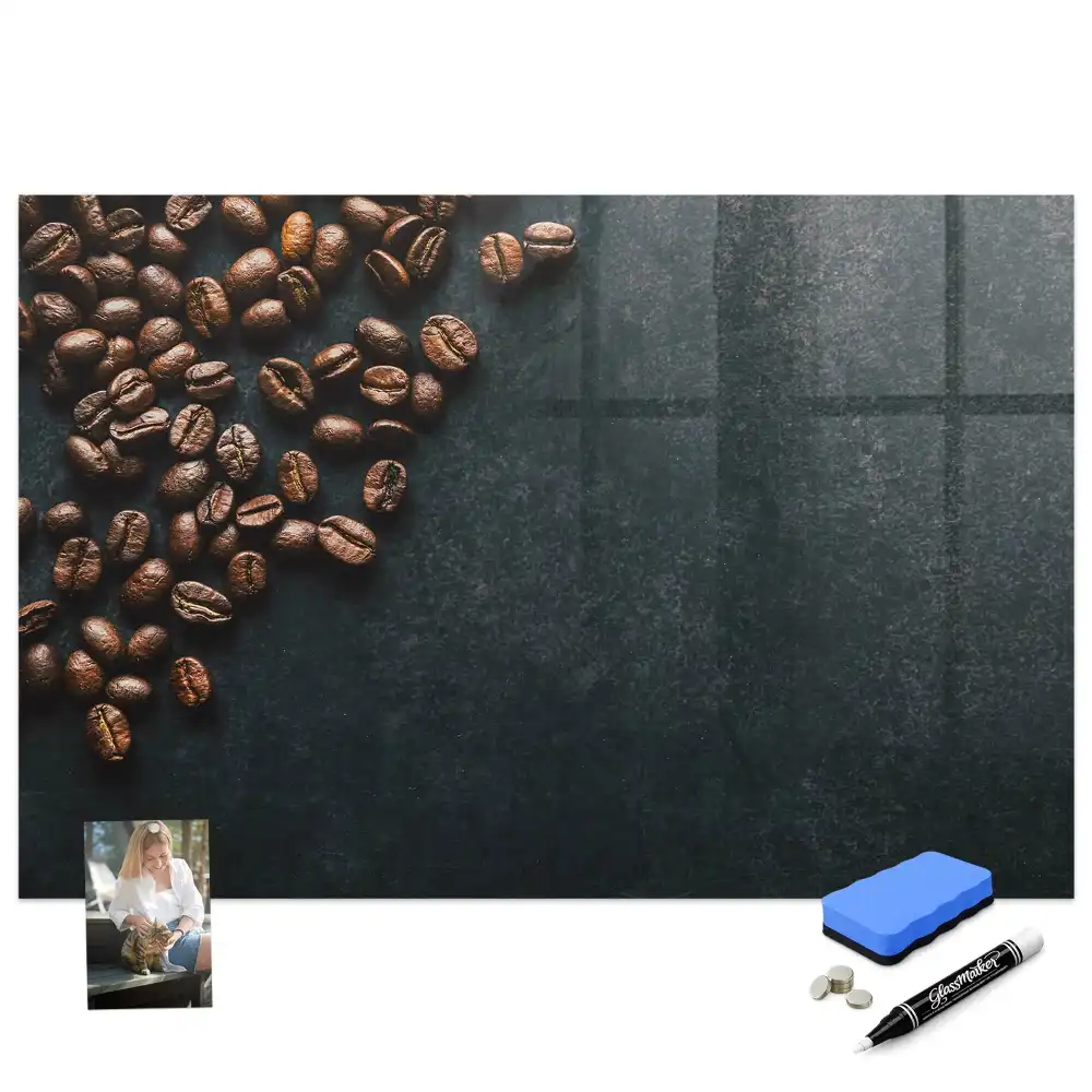 Tableau à dessiner magnétique motif café en grains
