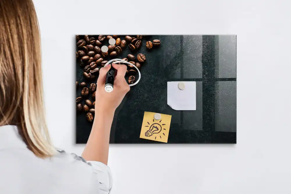 Tableau à dessiner magnétique motif café en grains