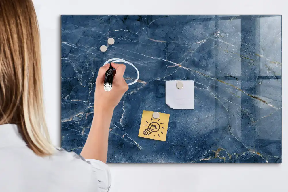 Tableau magnétique pour dessin à motif marbre élégant