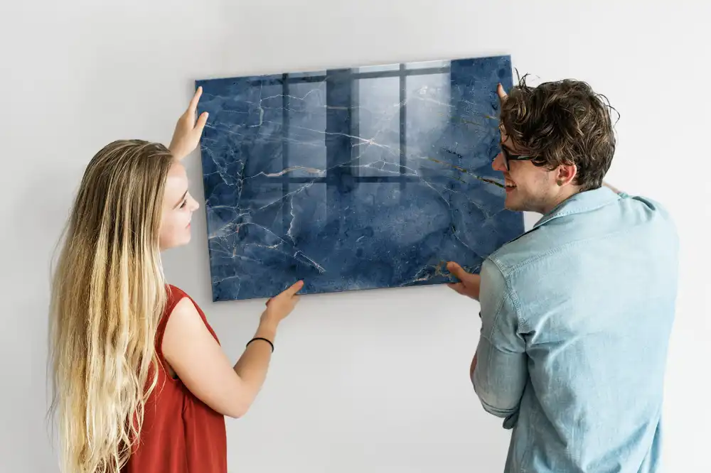 Tableau magnétique pour dessin à motif marbre élégant