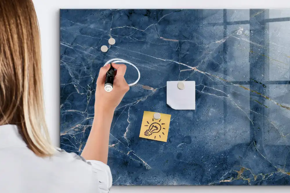 Tableau magnétique pour dessin à motif marbre élégant
