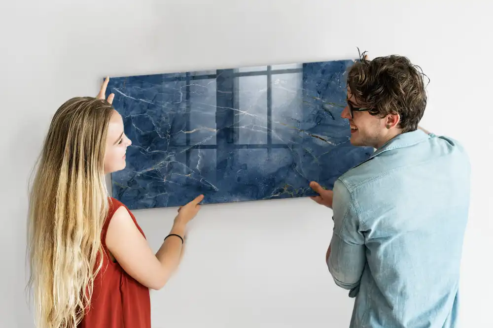 Tableau magnétique pour dessin à motif marbre élégant