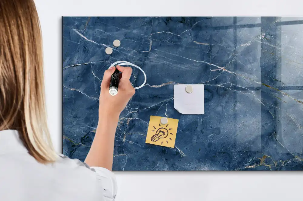 Tableau magnétique pour dessin à motif marbre élégant