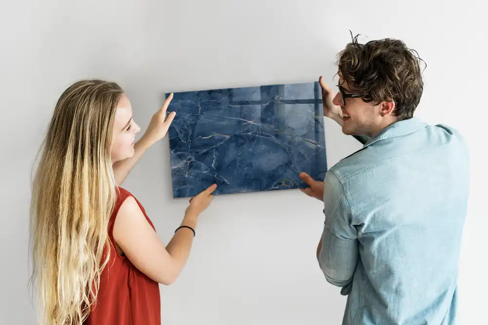 Tableau magnétique pour dessin à motif marbre élégant