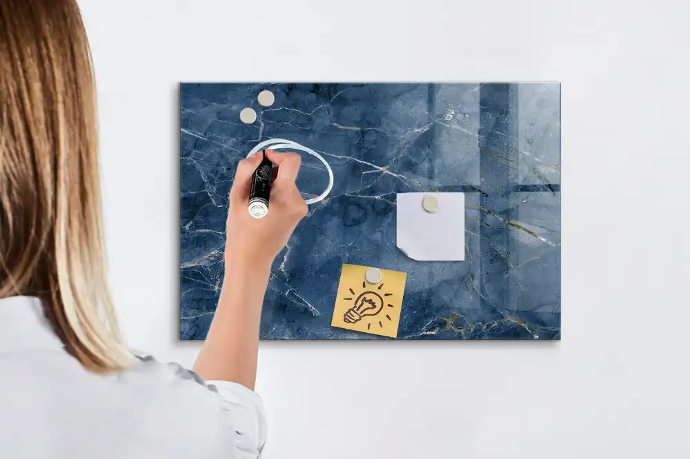 Tableau magnétique pour dessin à motif marbre élégant