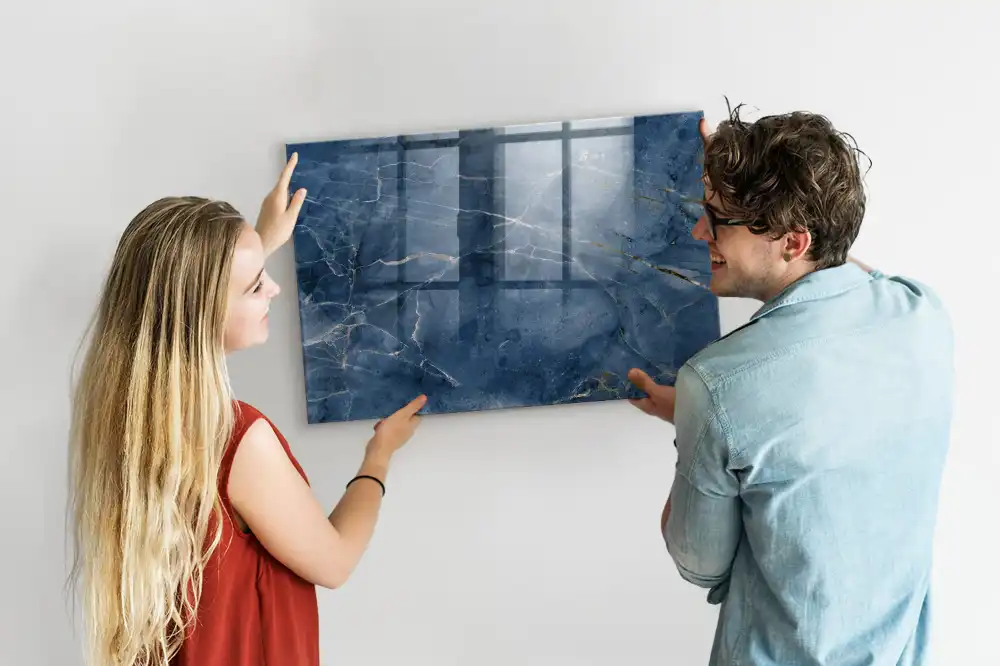 Tableau magnétique pour dessin à motif marbre élégant
